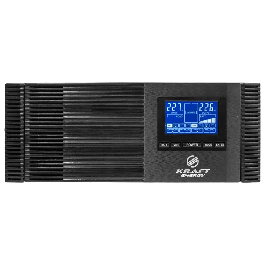 Інвертор з ДБЖ · Kraft KRF-AVR1200VA/1КW-12V(MPPT 30А)