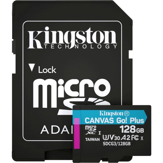 Карта пам’яті · Kingston microSDXC 128 Гб U3 V30 A2 (SDCG3/128GBSP)