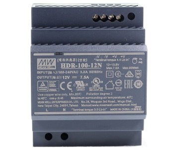 Блок живлення · Mean Well HDR-100-12N 12В 7.5А