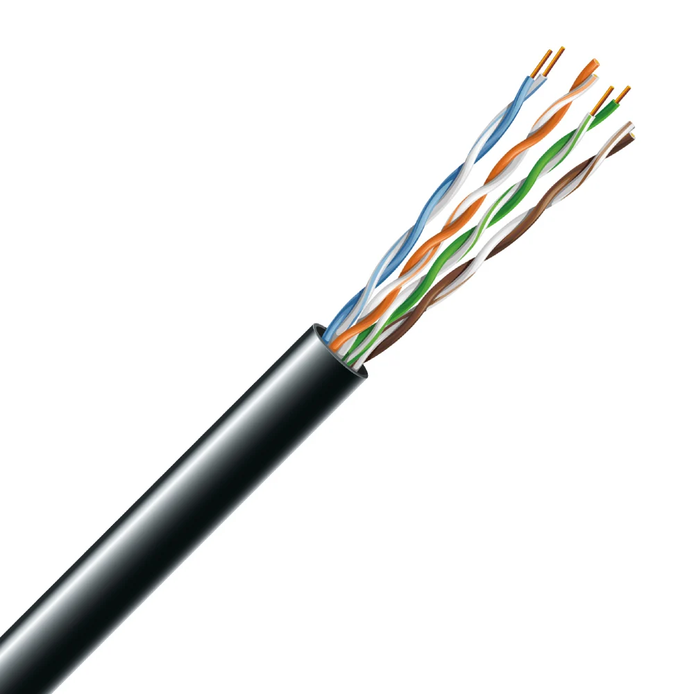 Кабель вита пара ЗЗКМ (UTP мідь наружний) · Cat. 5e U/UTP PE 4х2х24 AWG, (74269) бухта 305м.