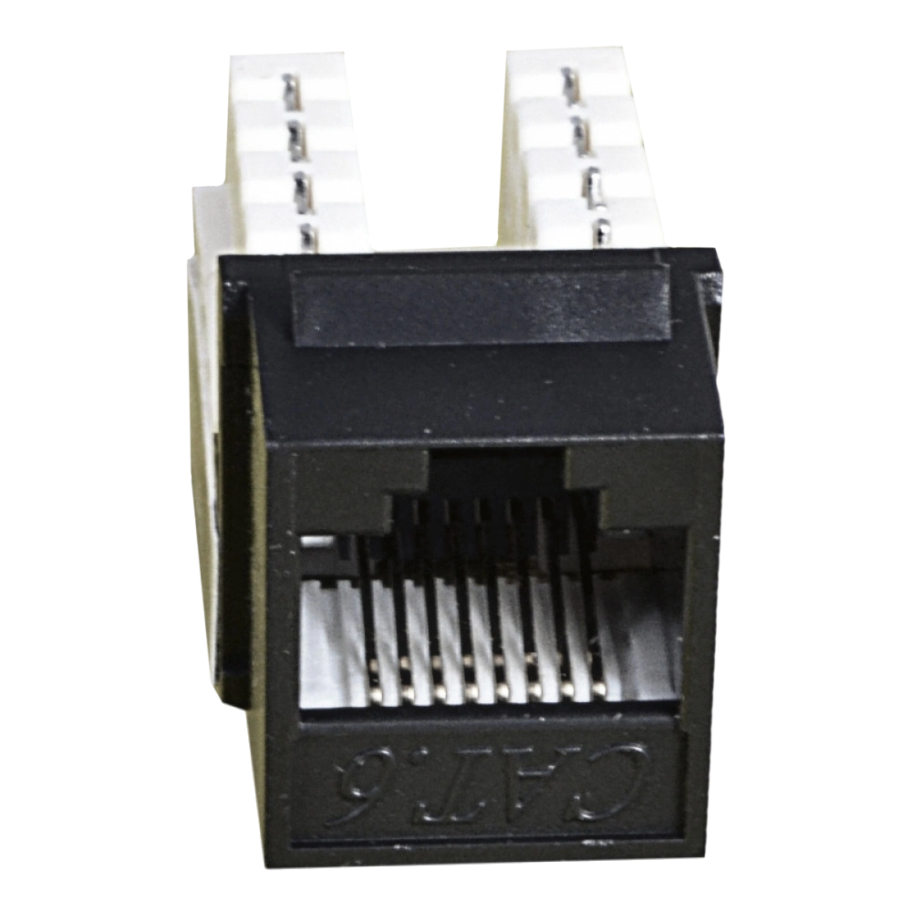 Модуль KeyStone RJ45 UTP, кат. 6, 110, Slim, W - 16.6 мм, чорний · EPNew 6KTVM-U0BK