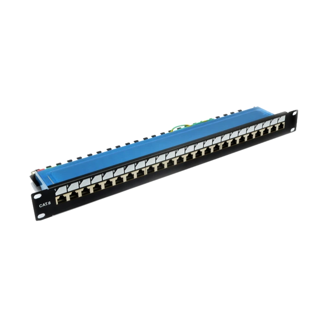 Патч-панель 19" 24xRJ-45 FTP, кат. 6, dual type, EPNew · EPNew 6PLDN-F24BK