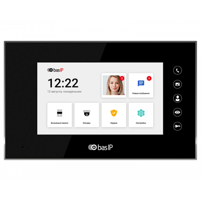 Відеодомофон · BAS-IP AQ-07LL (black) (BAS-IP)
