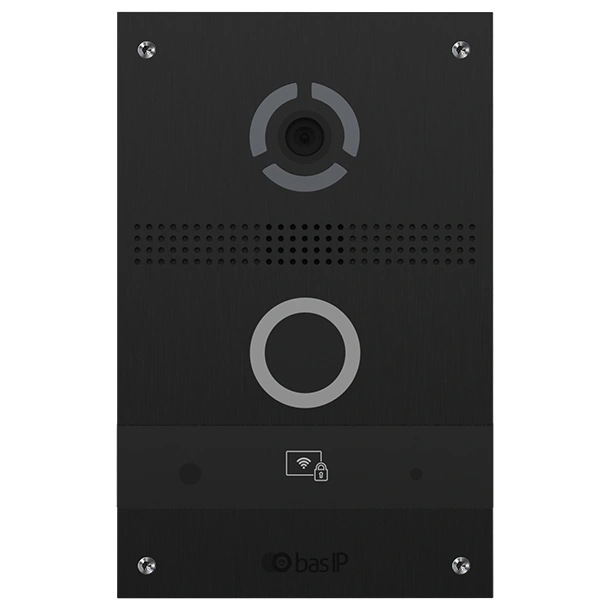 IP панель виклику з розпізнаванням облич і зчитувачем UKEY · Bas-IP AV-08FB black