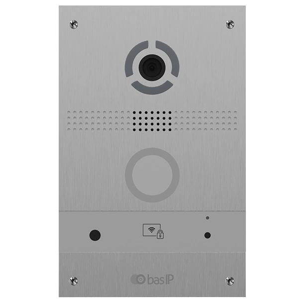 IP панель виклику з розпізнаванням облич і зчитувачем UKEY · Bas-IP AV-08FB silver