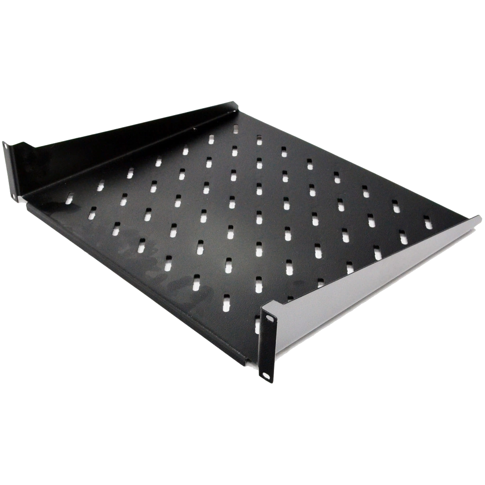 Полиця консольна чорна · 19" 2U 450мм