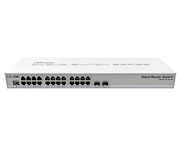 Комутатор 24 порти керований · MikroTik CRS326-24G-2S+RM L2