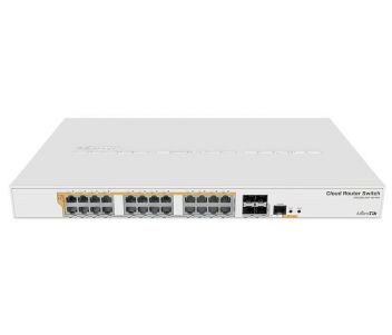 Комутатор 24 порти керований · MikroTik CRS328-24P-4S+RM PoE