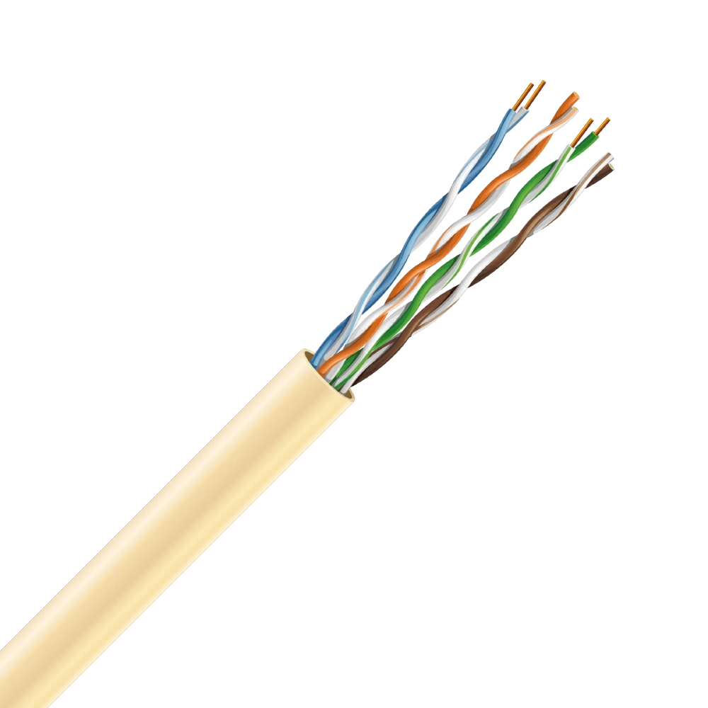 мідь безгалогенна LSZH 4х2х24 AWG (70328) бухта 305м. Жовтий ЗЗКМ · Кабель UTP Cat. 5e U/UTP LSZH