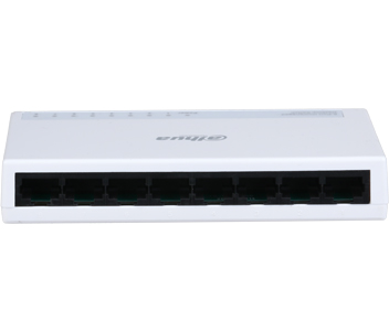 Комутатор 8 портів некерований · Dahua DH-PFS3008-8ET-L