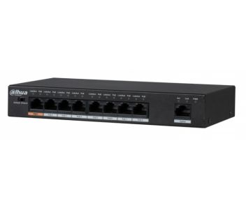 Комутатор 8 портів некерований · Dahua DH-PFS3009-8ET1GT-96 POE