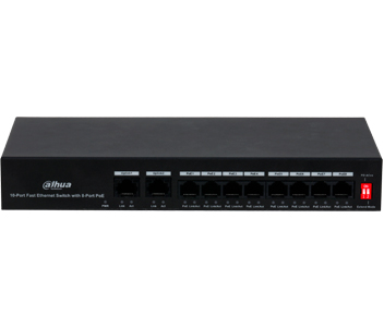 Комутатор 8 портів некерований · Dahua DH-PFS3010-8ET-65 РоЕ