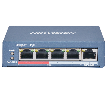 4-портовий некерований POE комутатор Hikvision · DS-3E0105P-E(B)