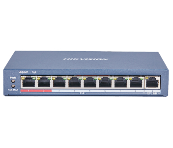 Комутатор 8 портів некерований · Hikvision DS-3E0109P-E(C) POE