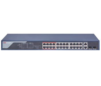 24-портовий некерований POE комутатор Hikvision · DS-3E0326P-E(B)