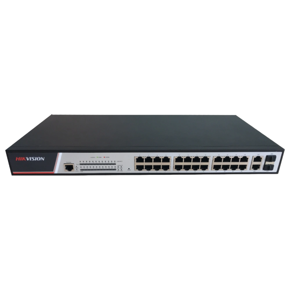 Комутатор 24 порти керований · Hikvision DS-3E2326P PoE