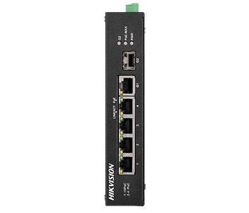 Комутатор 4 порти некерований · Hikvision DS-3T0306HP-E/HS POE