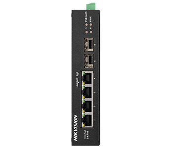 Комутатор 4 порти некерований · Hikvision DS-3T0506HP-E/HS POE