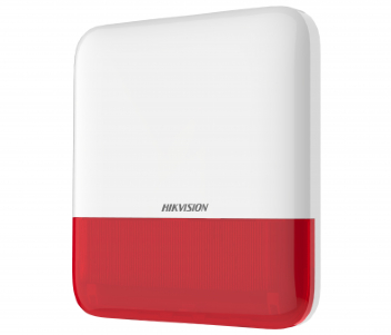 Бездротова зовнішня сирена · Hikvision DS-PS1-E-WE-Red (червона)