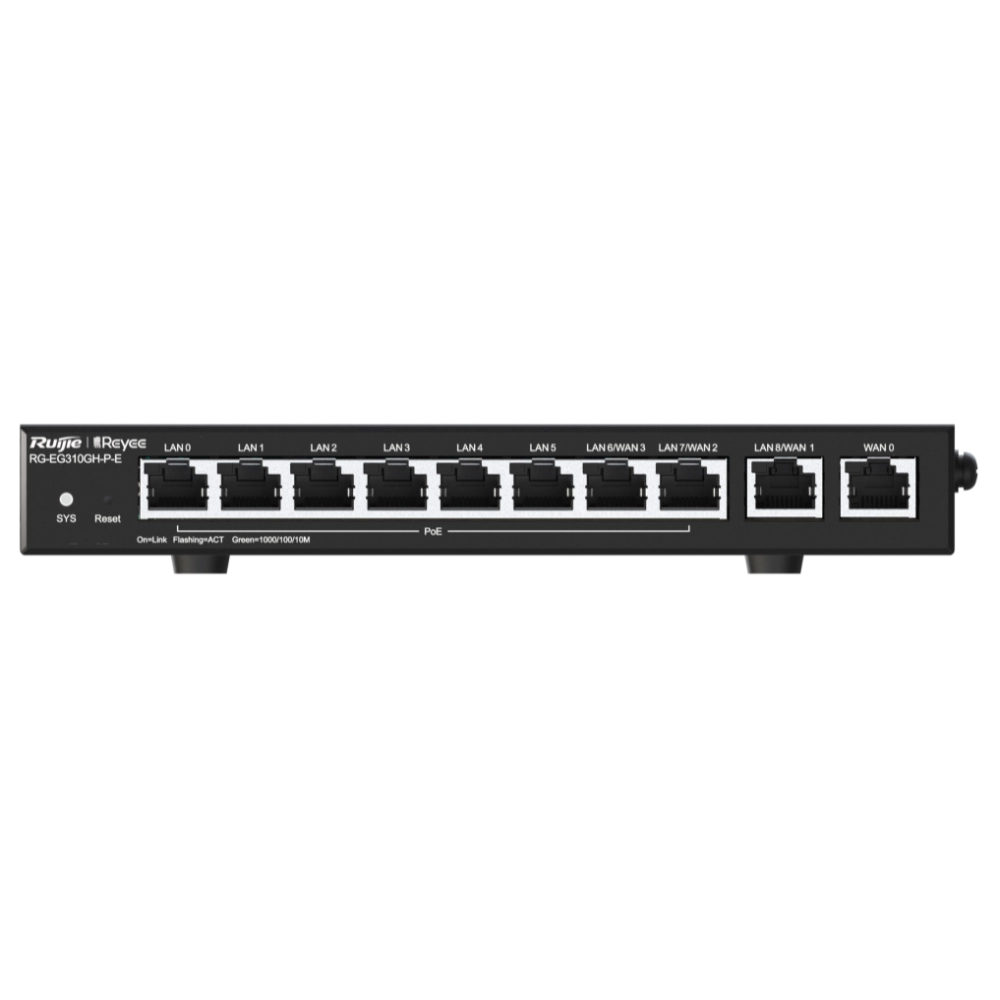 Маршрутизатор · Ruijie Reyee RG-EG310GH-P-E 10-портовий PoE з хмарним керуванням