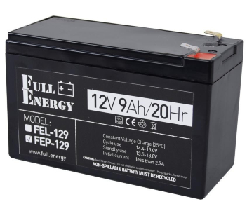 Свинцево-кислотна акумуляторна батарея · Full Energy FEP-129 9А•г 12В