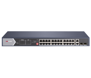 Комутатор 24 порти некерований · Hikvision DS-3E0528HP-E Hi-PoE