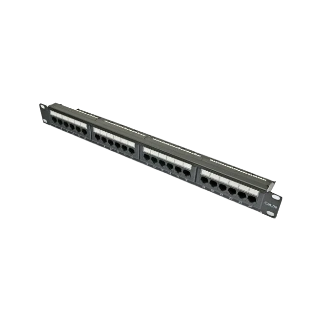 Патч-панель 19" 24хRJ-45 UTP кат.5e, із заднім організатором, Kingda · Kingda KDPA6043