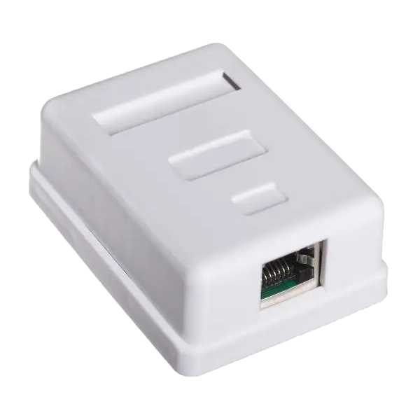 Розетка 1 порт екранована RJ45 STP біла · Hypernet MB-STP1