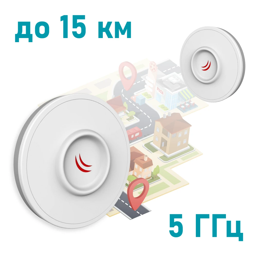 5GHz Wi-Fi точка доступу з посиленою антеною · MikroTik DISC Lite5 ac (RBDiscG-5acD)