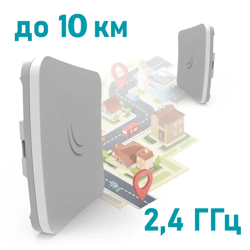 Бездротовий WiFi міст · MikroTik SXTsq Lite2 (RBSXTsq2nD) 2.4 ГГц
