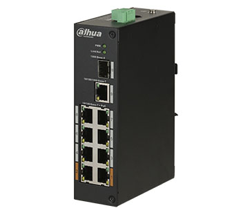 Комутатор 8 портів некерований · Dahua DH-PFS3110-8ET-96 POE