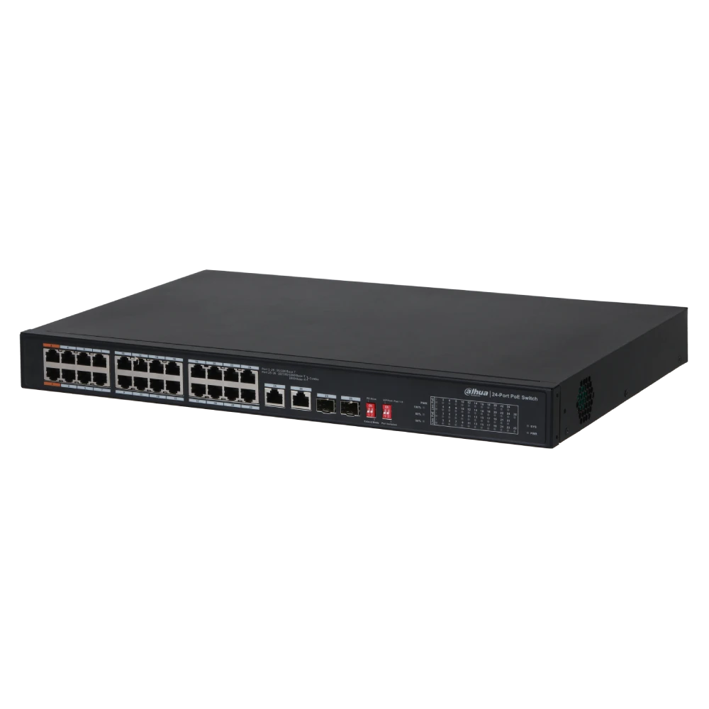 24-портовий некерований PoE · DH-PFS3226-24ET-240