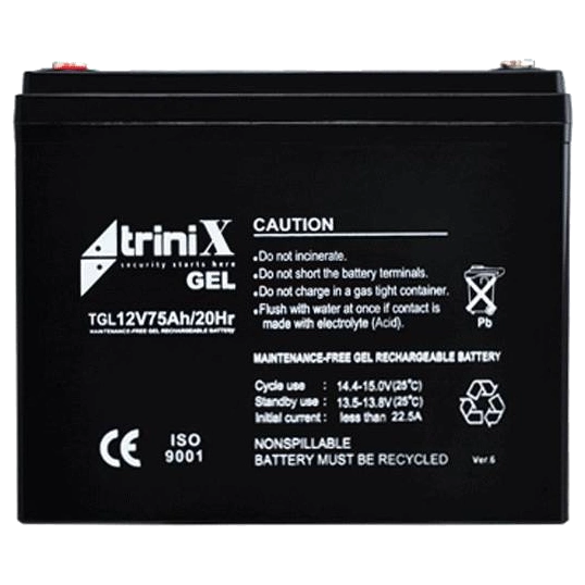 Акумулятор гелевий 12В 75А•год · Trinix TGL12V75Ah/20Hr