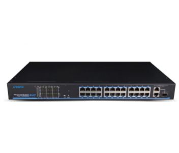 24-портовий PoE комутатор · UTP1-SW2402TS-POE