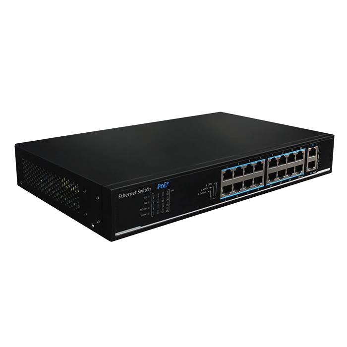 16-портовий 100M PoE+ 2 порта 1000M RJ45 · UTP1218-PSB150