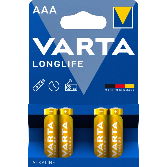 Батарейка AAA · VARTA LONGLIFE BLI 4 ALKALINE