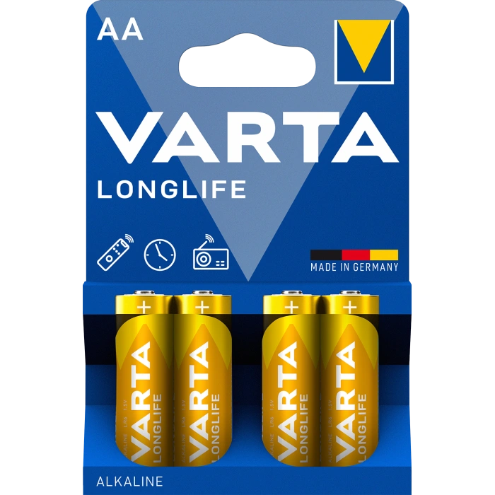 Батарейка · AA VARTA LONGLIFE BLI 4 ALKALINE