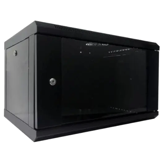 Шафа коммутаційна настінна 6U 600x450 розбірна · Hypernet WMNC-6U-FLAT-AC-BLACK