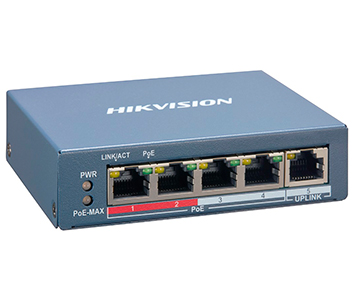 4-портовий керований POE · DS-3E1105P-EI