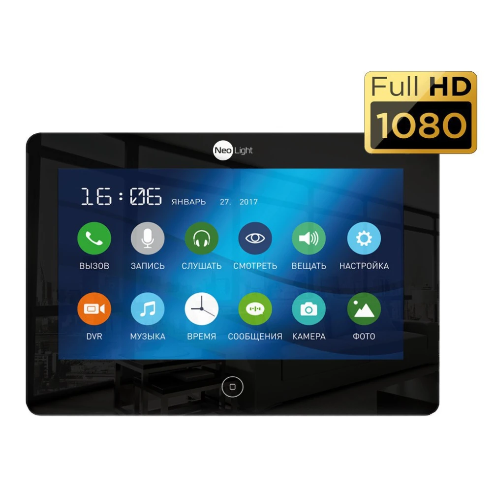 Відеодомофон NeoLight · ALPHA HD Black