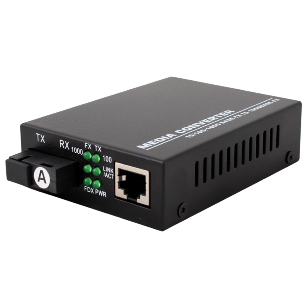 Медіаконвектор (1310TX&1550RX, 10/100/1000, 20км SC) · TelStream MC-218/320SC