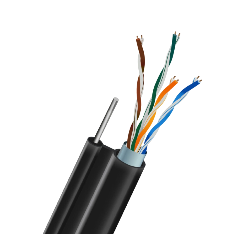 FTP CAT5E 0.5 CU зовнішній (LDPE) з самонесучим дротом · Кабель TRINIX