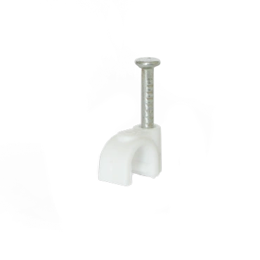 для кабелю з цвяхом кругла d 5 біла(100шт) · Скоба Ziplex