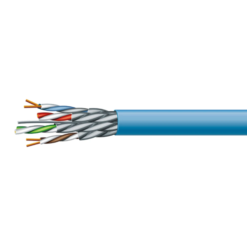 Кабель кручена пара ЗЗКМ · Cat. 6 A U/FTP LSZH 4х2х23 AWG (к) бухта 500м.