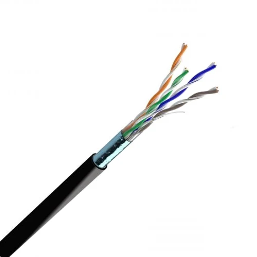 Кабель вита пара ЗЗКМ (FTP мідь вуличний) · Cat. 5e F/UTP PE 4х2х24 AWG (70910021) бухта 500м.
