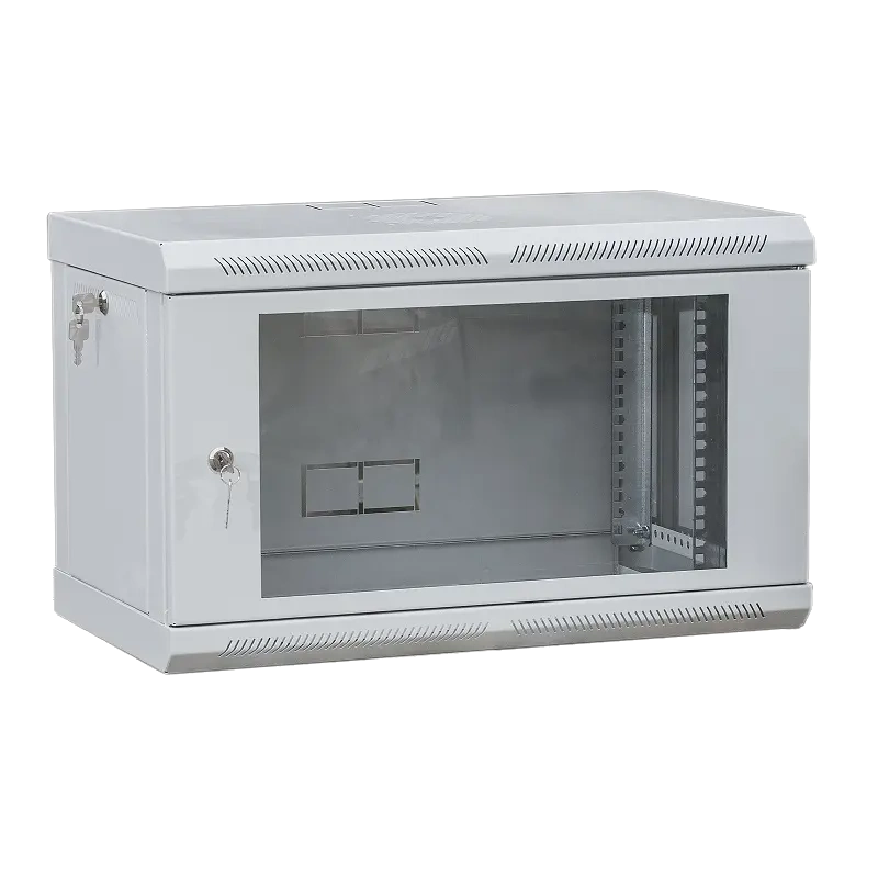 Шафа телекомунікаційна 19", настінна 9U (505х600х600) двері акріл, сіра · VAGO TC